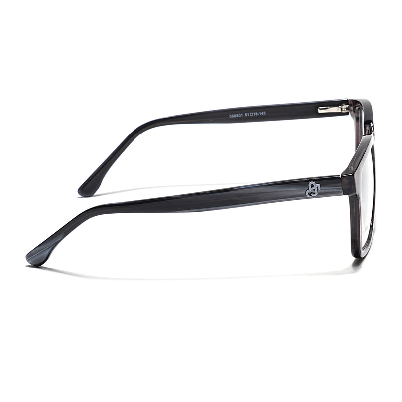 Eyejack Grey Rectangle Eyeglasses for Men & Women (668801FCL2320)