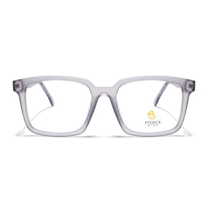 Eyejack Matt Grey Rectangle Eyeglasses for Men & Women (668801FCL2321)