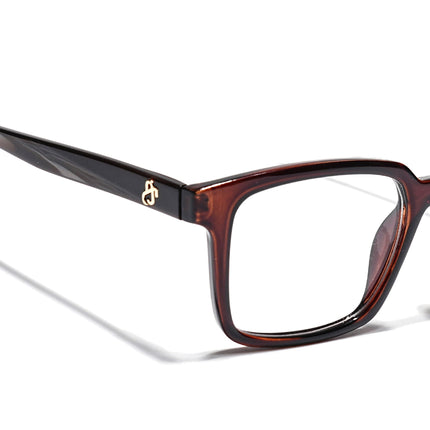 Eyejack Brown Rectangle Eyeglasses for Men & Women (668801FCL2324)