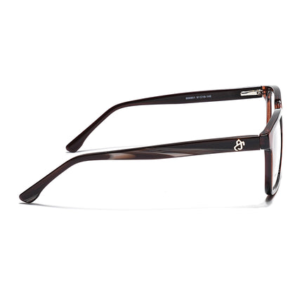 Eyejack Brown Rectangle Eyeglasses for Men & Women (668801FCL2324)