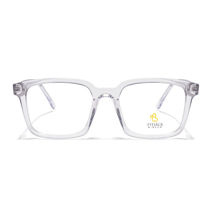 Eyejack Transparent Rectangle Eyeglasses for Men & Women (668801FCL2327)
