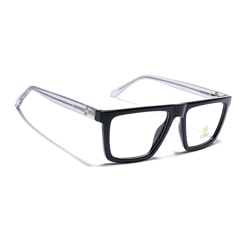 Eyejack Shine Black Wayfarer Eyeglasses for Men & Women (668802FCL2329)