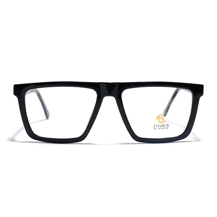 Eyejack Shine Black Wayfarer Eyeglasses for Men & Women (668802FCL2330)