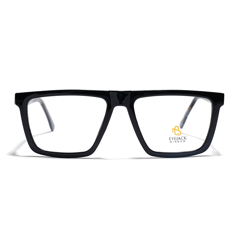 Eyejack Shine Black Wayfarer Eyeglasses for Men & Women (668802FCL2330)