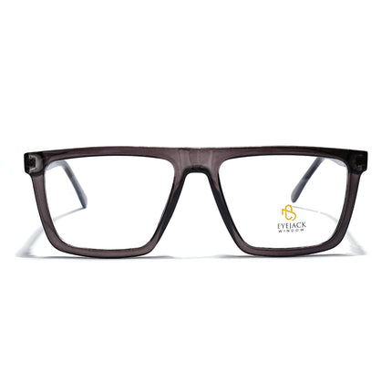 Eyejack Grey Wayfarer Eyeglasses for Men & Women (668802FCL2331)