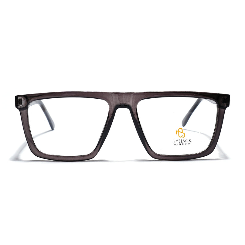 Eyejack Grey Wayfarer Eyeglasses for Men & Women (668802FCL2331)