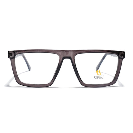 Eyejack Grey Wayfarer Eyeglasses for Men & Women (668802FCL2332)