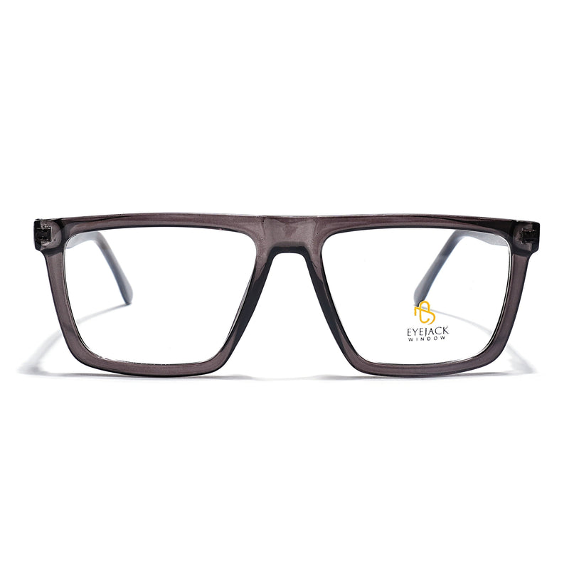 Eyejack Grey Wayfarer Eyeglasses for Men & Women (668802FCL2332)