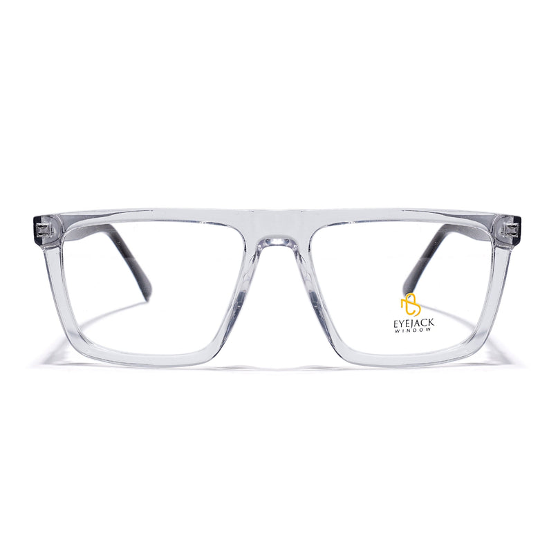 Eyejack Transparent Wayfarer Eyeglasses for Men & Women (668802FCL2338)