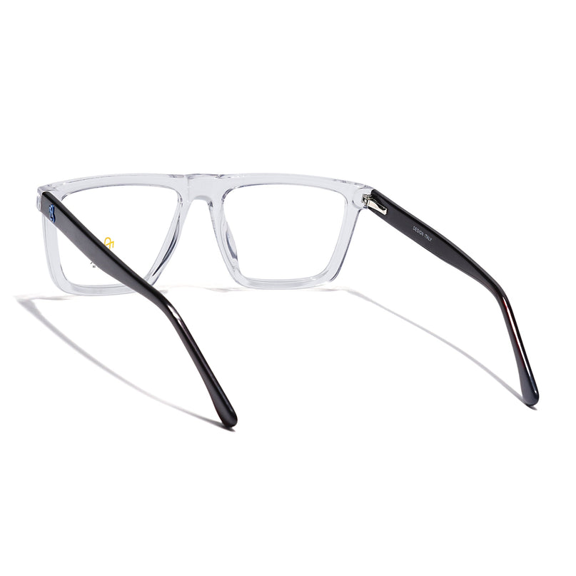 Eyejack Transparent Wayfarer Eyeglasses for Men & Women (668802FCL2338)