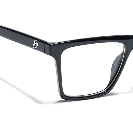 Eyejack Shine Black Wayfarer Eyeglasses for Men & Women (668803FCL2340)