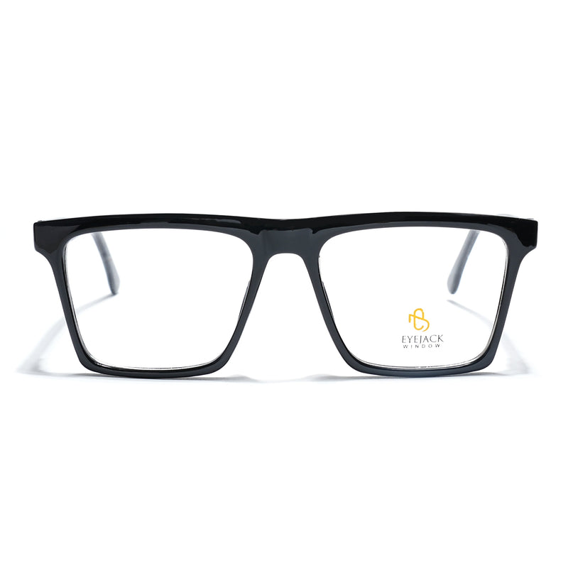 Eyejack Shine Black Wayfarer Eyeglasses for Men & Women (668803FCL2340)