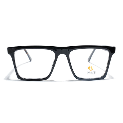 Eyejack Shine Black Wayfarer Eyeglasses for Men & Women (668803FCL2342)