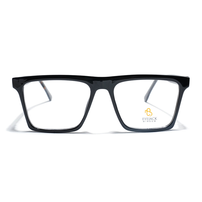 Eyejack Shine Black Wayfarer Eyeglasses for Men & Women (668803FCL2342)