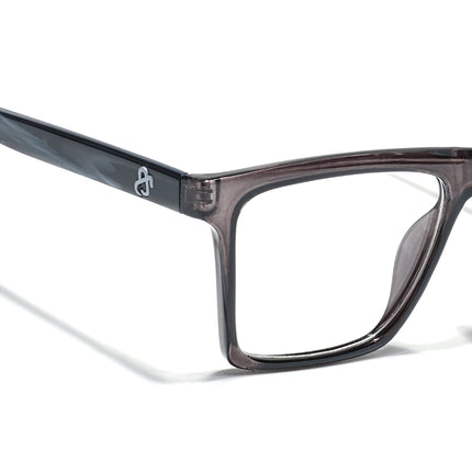 Eyejack Grey Wayfarer Eyeglasses for Men & Women (668803FCL2344)