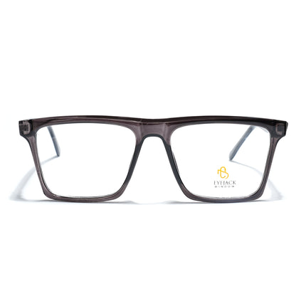 Eyejack Grey Wayfarer Eyeglasses for Men & Women (668803FCL2344)