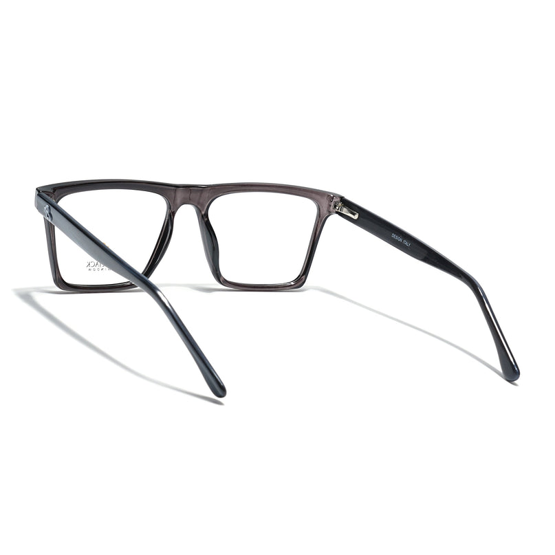 Eyejack Grey Wayfarer Eyeglasses for Men & Women (668803FCL2344)