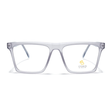 Eyejack Matt Grey Wayfarer Eyeglasses for Men & Women (668803FCL2345)