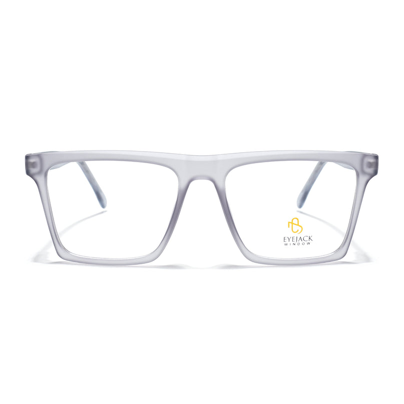 Eyejack Matt Grey Wayfarer Eyeglasses for Men & Women (668803FCL2345)