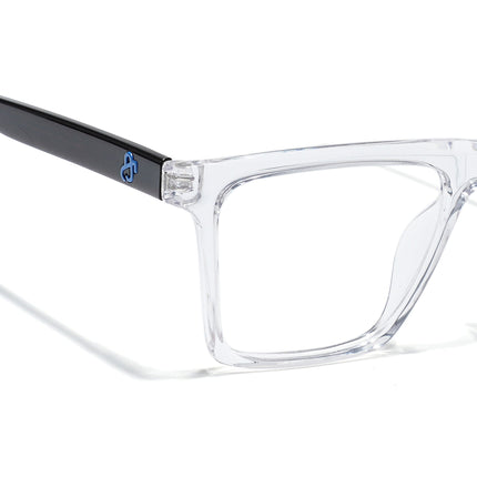 Eyejack Transparent Wayfarer Eyeglasses for Men & Women (668803FCL2350)