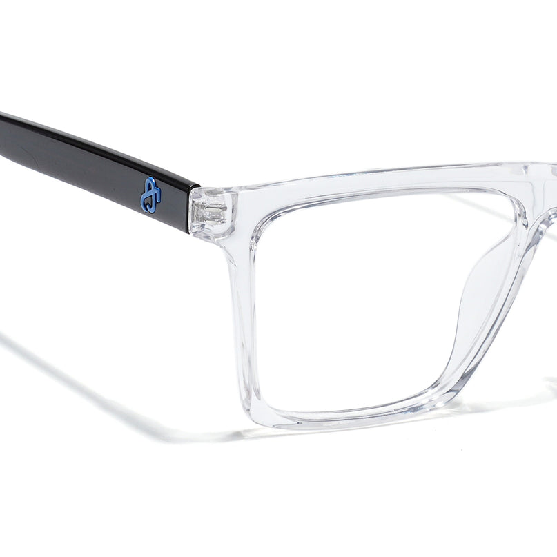 Eyejack Transparent Wayfarer Eyeglasses for Men & Women (668803FCL2350)
