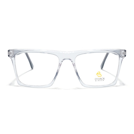 Eyejack Transparent Wayfarer Eyeglasses for Men & Women (668803FCL2350)