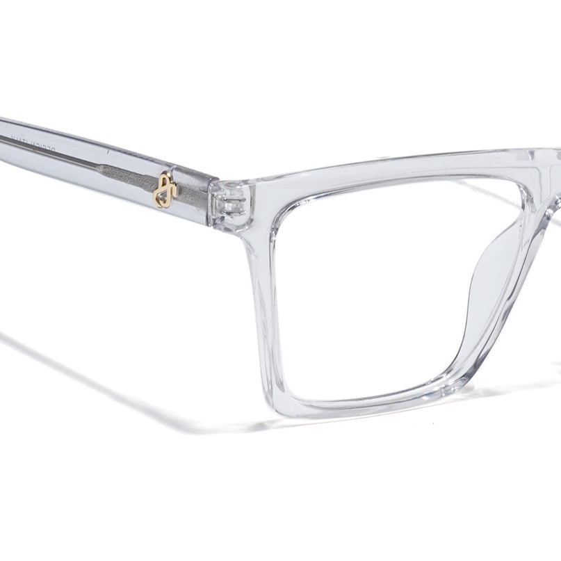 Eyejack Transparent Wayfarer Eyeglasses for Men & Women (668803FCL2351)