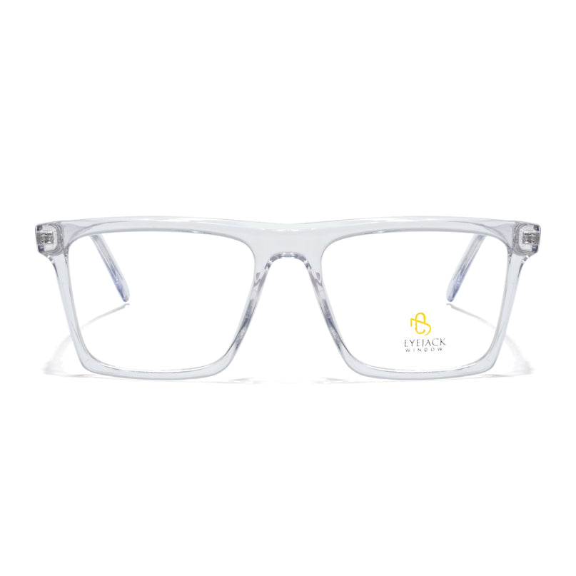 Eyejack Transparent Wayfarer Eyeglasses for Men & Women (668803FCL2351)