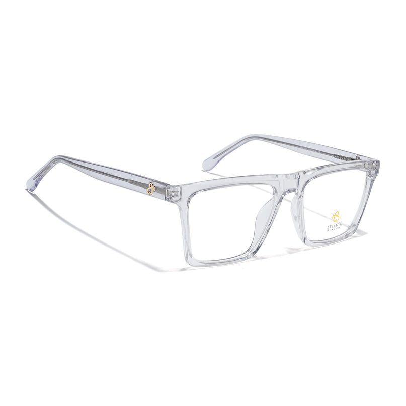 Eyejack Transparent Wayfarer Eyeglasses for Men & Women (668803FCL2351)