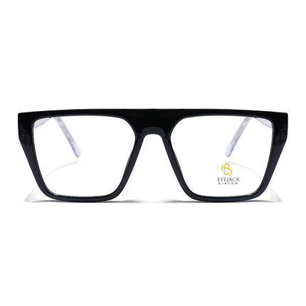 Eyejack Shine Black Wayfarer Eyeglasses for Men & Women (668804FCL2353)