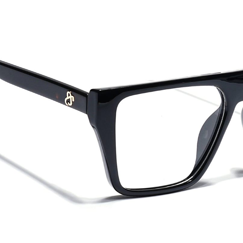 Eyejack Shine Black Wayfarer Eyeglasses for Men & Women (668804FCL2354)