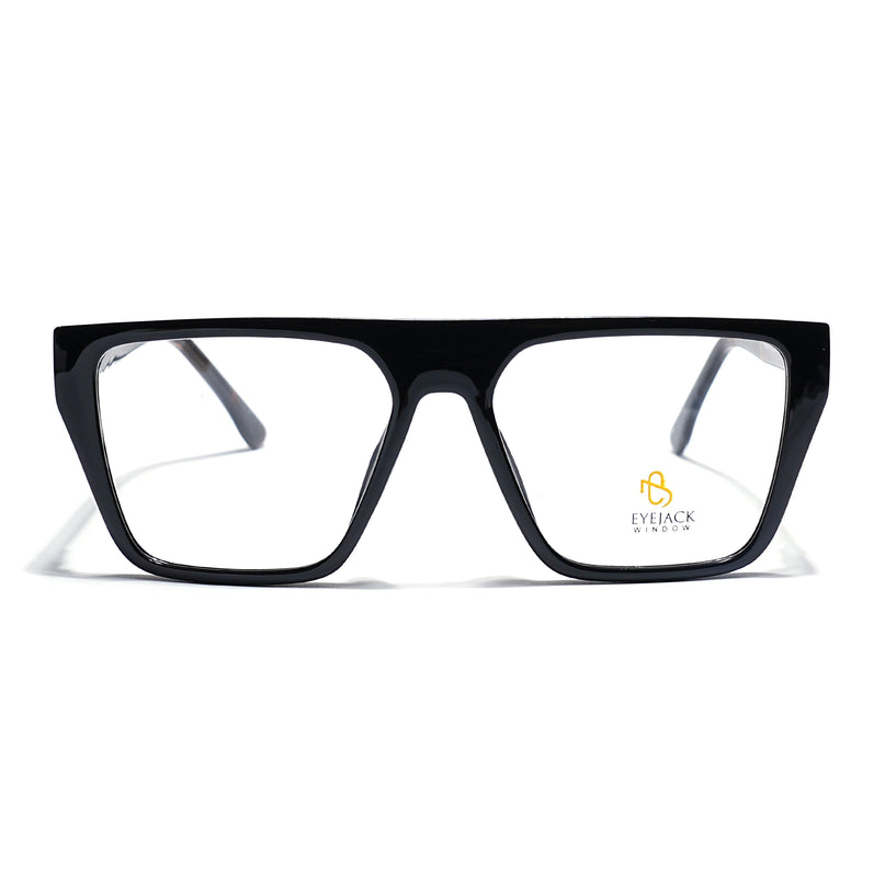 Eyejack Shine Black Wayfarer Eyeglasses for Men & Women (668804FCL2354)
