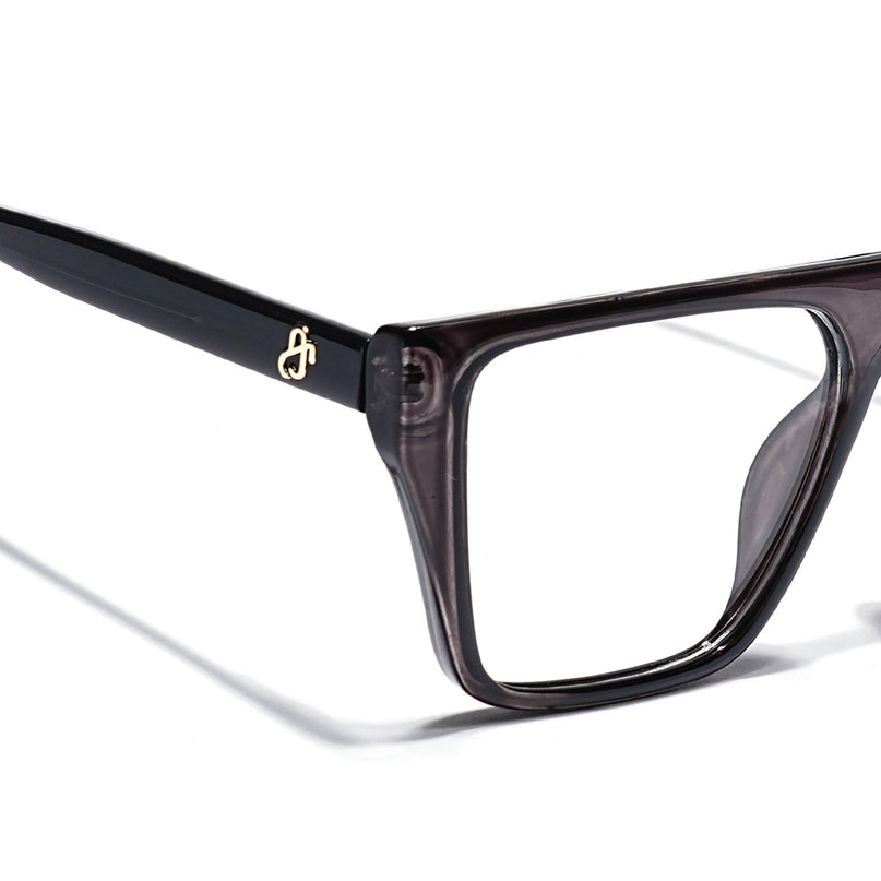 Eyejack Grey Wayfarer Eyeglasses for Men & Women (668804FCL2355)