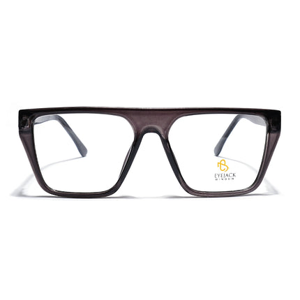 Eyejack Grey Wayfarer Eyeglasses for Men & Women (668804FCL2355)