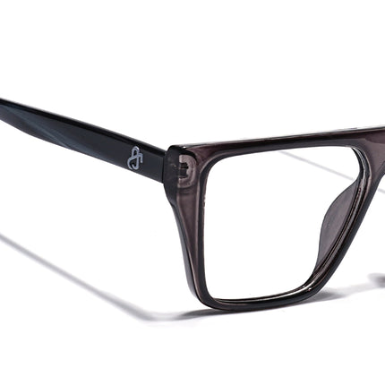 Eyejack Grey Wayfarer Eyeglasses for Men & Women (668804FCL2356)
