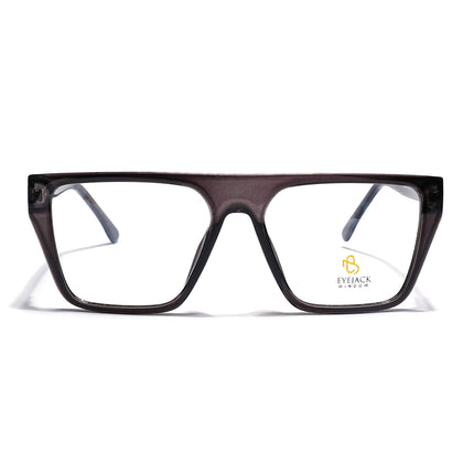 Eyejack Grey Wayfarer Eyeglasses for Men & Women (668804FCL2356)