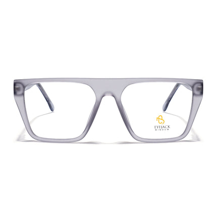 Eyejack Matt Grey Wayfarer Eyeglasses for Men & Women (668804FCL2357)