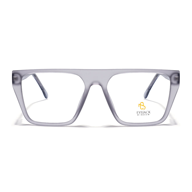 Eyejack Matt Grey Wayfarer Eyeglasses for Men & Women (668804FCL2357)