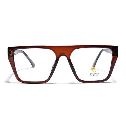 Eyejack Brown Wayfarer Eyeglasses for Men & Women (668804FCL2360)