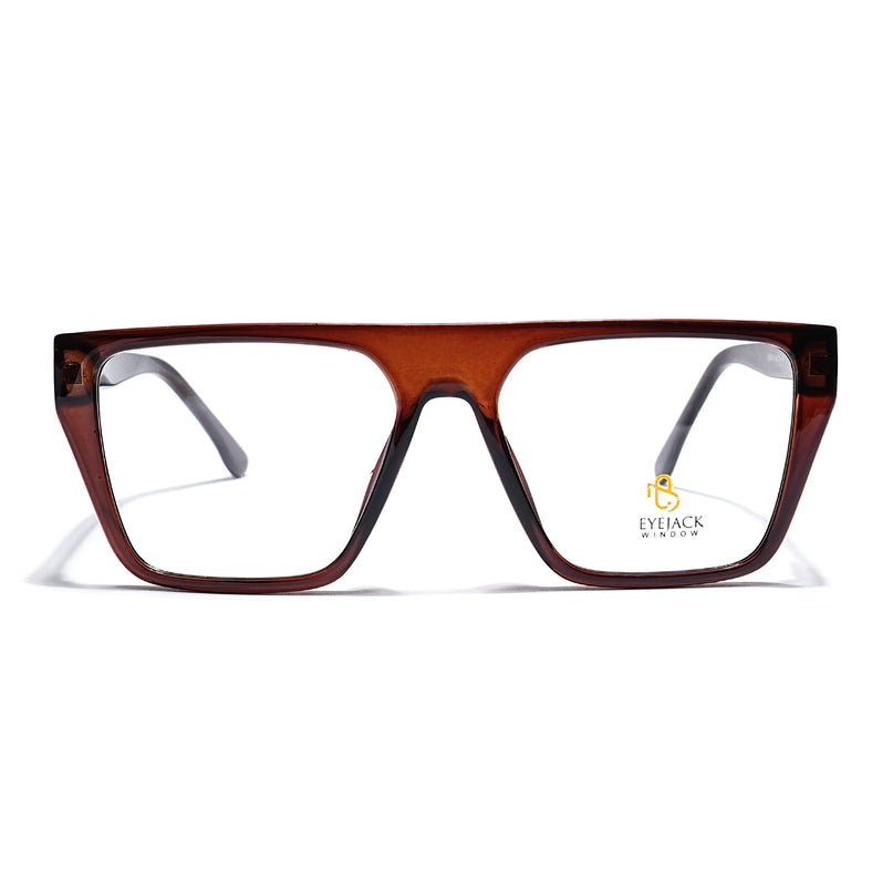 Eyejack Brown Wayfarer Eyeglasses for Men & Women (668804FCL2360)
