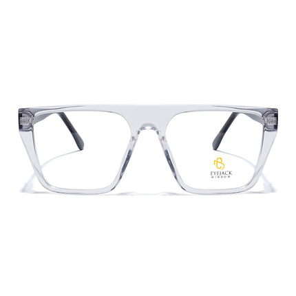Eyejack Transparent Wayfarer Eyeglasses for Men & Women (668804FCL2362)