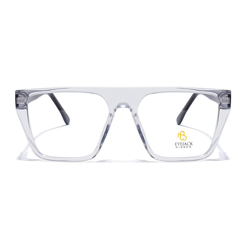 Eyejack Transparent Wayfarer Eyeglasses for Men & Women (668804FCL2362)