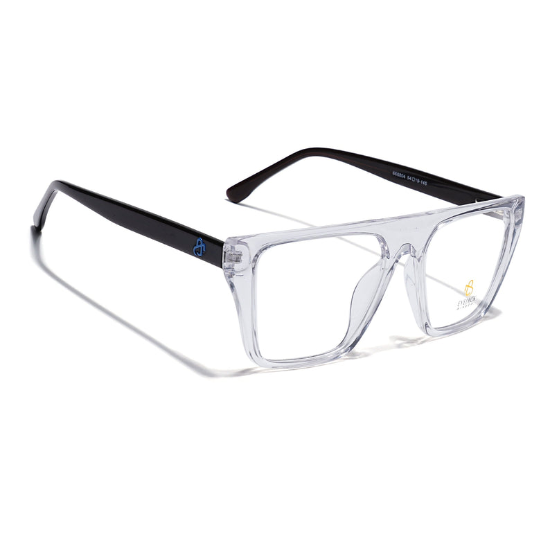 Eyejack Transparent Wayfarer Eyeglasses for Men & Women (668804FCL2362)