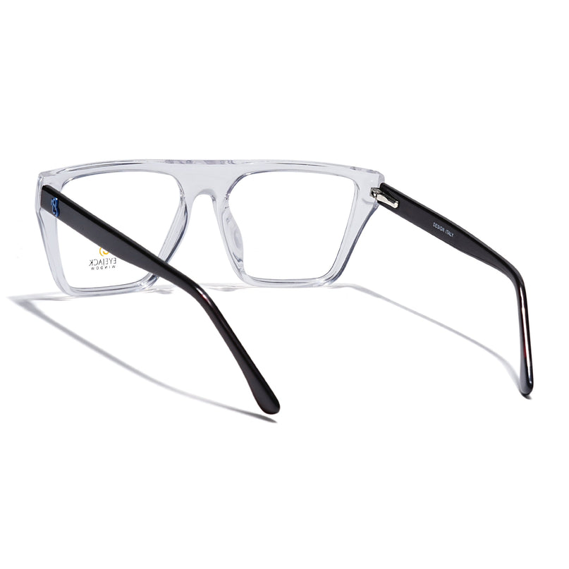 Eyejack Transparent Wayfarer Eyeglasses for Men & Women (668804FCL2362)