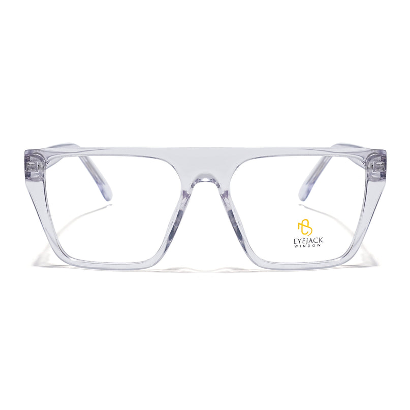 Eyejack Transparent Wayfarer Eyeglasses for Men & Women (668804FCL2363)