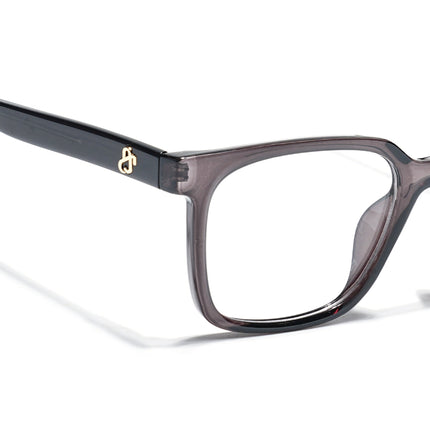 Eyejack Grey Square Eyeglasses for Men & Women (668805FCL2367)