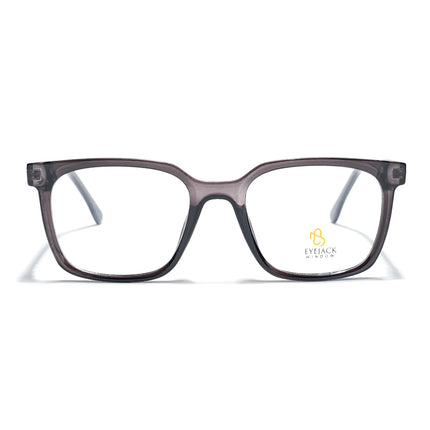 Eyejack Grey Square Eyeglasses for Men & Women (668805FCL2367)