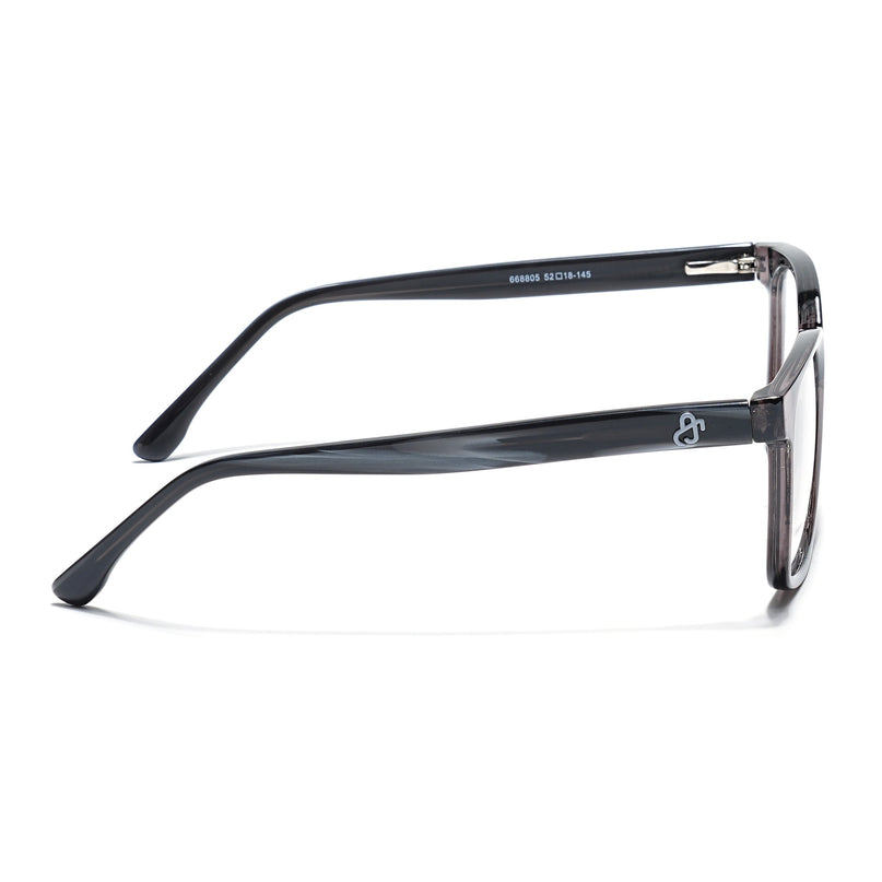 Eyejack Grey Square Eyeglasses for Men & Women (668805FCL2368)