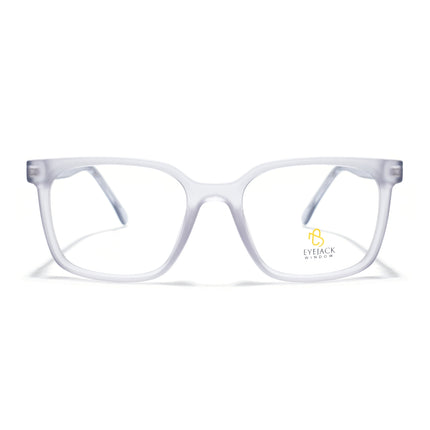 Eyejack Matt Grey Square Eyeglasses for Men & Women (668805FCL2369)