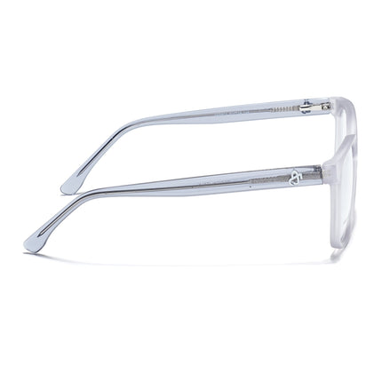 Eyejack Matt Grey Square Eyeglasses for Men & Women (668805FCL2369)